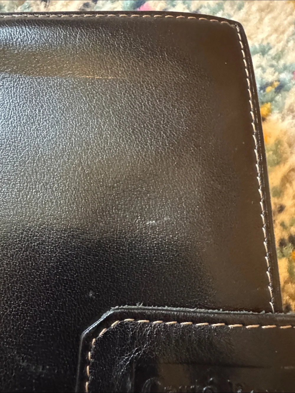 Carre Royale Black Leather Wallet